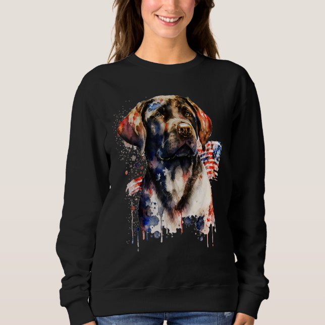 Patriotic Puppy 4th of July USA Independence Day 1 Sweatshirt (Vorderseite)