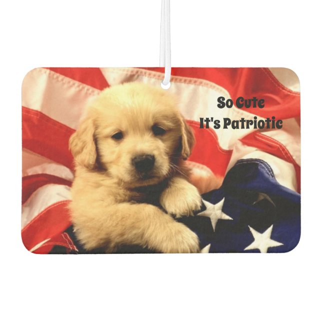 Patriotic Puppy Air Freshener Autolufterfrischer (Vorderseite)