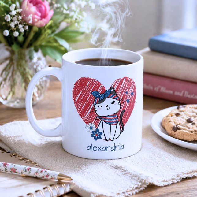 Patriotic Puss Kaffeetasse (Von Creator hochgeladen)