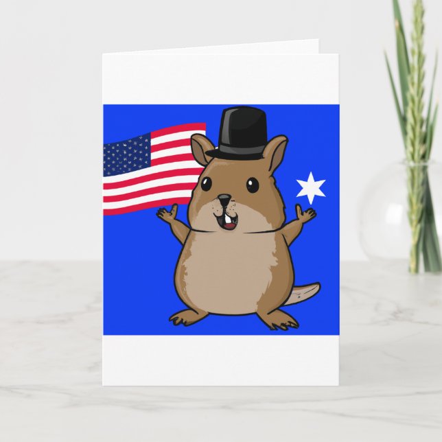 Patriotic Quokka Karte (Vorderseite)