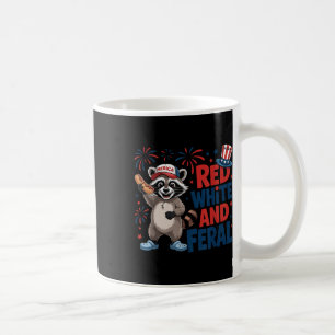 Patriotic Raccoon Merica USA 4. Juli Red White Kaffeetasse