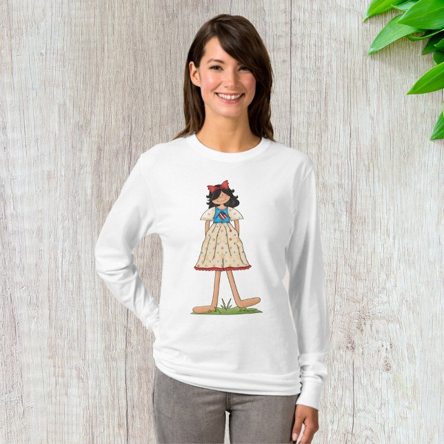 Patriotic Rag Doll Girl Americana Folk T-Shirt (Von Creator hochgeladen)