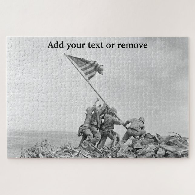 Patriotic "Raising the Flag on Iwo Jima", 1945, Puzzle (Horizontal)