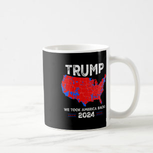 Patriotic Red and Blue Map Funny Trump Fan Kaffeetasse