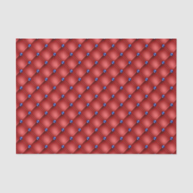 Patriotic Red Blue Imitate Tufted Seidenpapier (Vorderseite)
