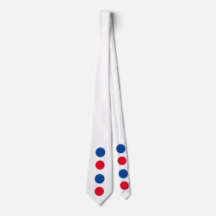 Patriotic Red Blue White Flag Farben Dots Geschenk Krawatte