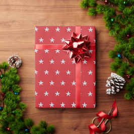 Patriotic Red Star Flag Muster Geschenkpapier