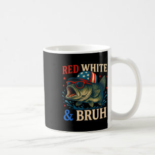 Patriotic Red White & amp; Bruh America Fish Kaffeetasse