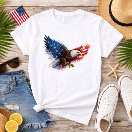 Patriotic Red White and Blue Eagle T-Shirt