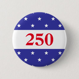 Patriotic Red White & Blue 250 Button