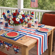 Patriotic Red White Blue 4. Juli Holiday Party