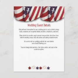 Patriotic Red White Blue Bunting Top Stars Begleitkarte