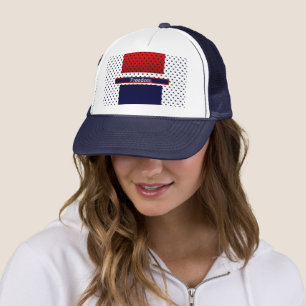 Patriotic Red White & Blue mit Stars Trucker Ha Truckerkappe