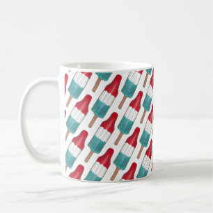 Patriotic Red White Blue Rocket Pop Popsicle USA Tasse