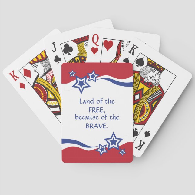 Patriotic Red, White & Blue Spielkarten (Rückseite)