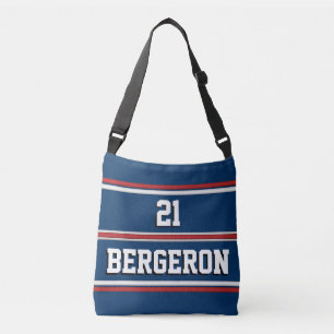 Patriotic Red White Blue Sports Jersey Streifen Tragetaschen Mit Langen Trägern
