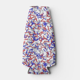 Patriotic Red White Blue Sprinkles Flaschenkühler