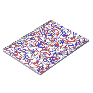 Patriotic Red White Blue Sprinkles Notizblock