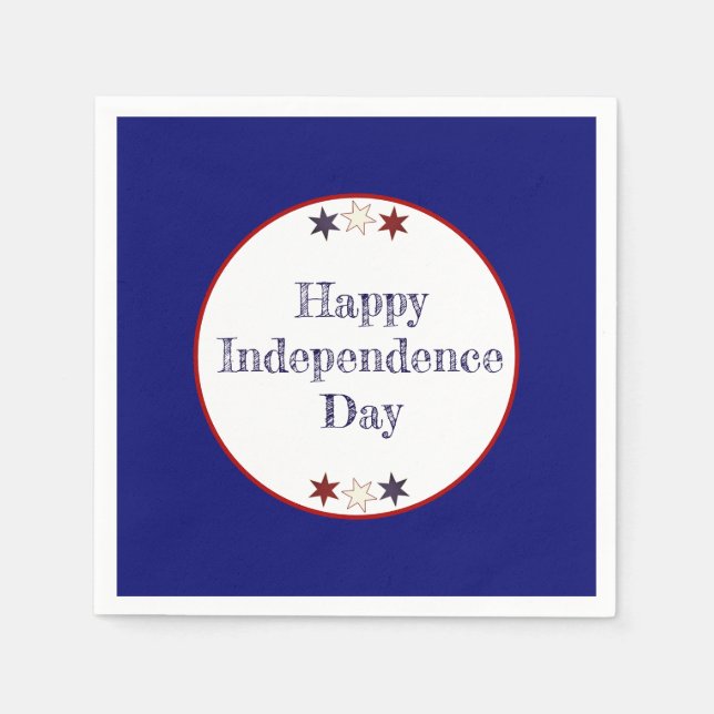 Patriotic Red White Blue Stars Serviette (Vorderseite)