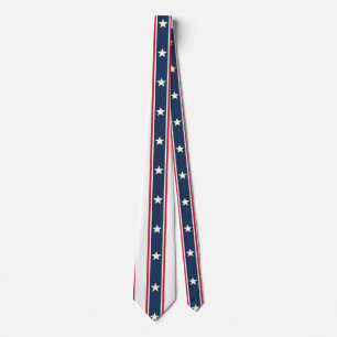 Patriotic Red White Blue Stars US Flag 4. Juli Krawatte