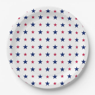 Patriotic Red White Blue Stars USA Pappteller