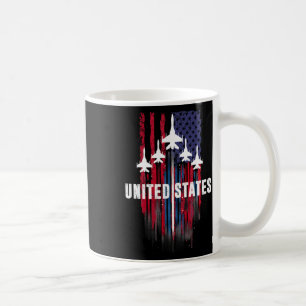 Patriotic Red White Blue Usa Flag Fighting Jets 4. Kaffeetasse