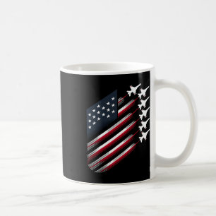 Patriotic Red White Blue Usa Flag Fighting Jets 4. Kaffeetasse