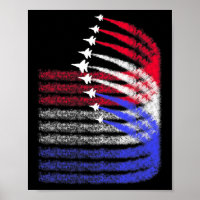 Patriotic Red White Blue Usa Flag Fighting Jets 4.