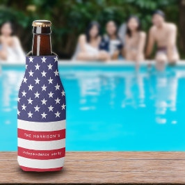 Patriotic Red White Blue USA Flag Personalisiert Flaschenkühler