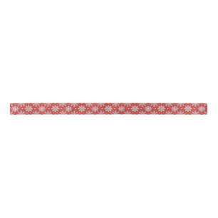 Patriotic Red White Blue Weihnachtsschnee Ribbon Satinband