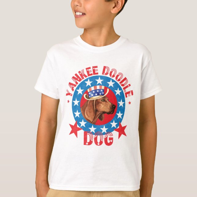 Patriotic Redbone Coonhound T-Shirt (Vorderseite)