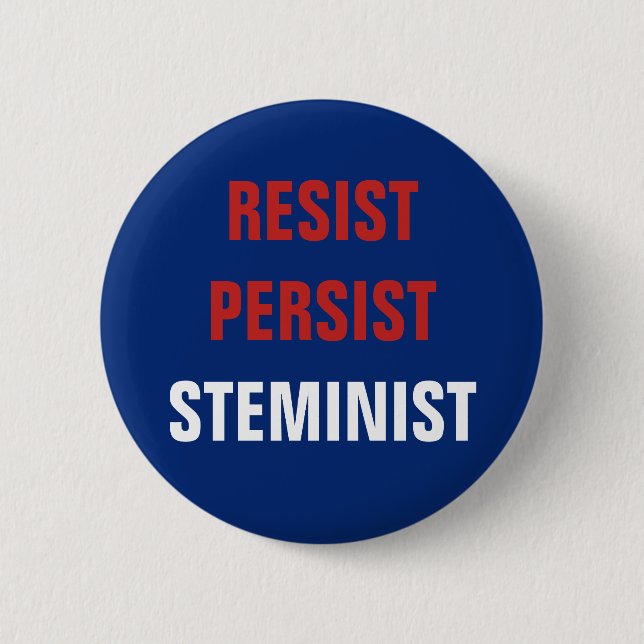 Patriotic Resist Persist STEMinist STEM Resistance Button (Vorderseite)