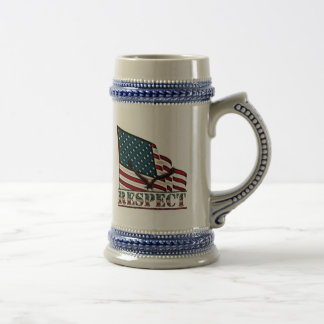 Patriotic Respekt, Eagle auf der großen US-Flagge Bierglas