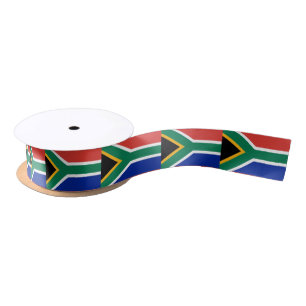 Patriotic Ribbon mit der Flagge Südafrikas Satinband