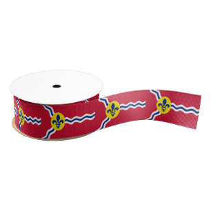 Patriotic Ribbon mit der Flagge von St. Louis, Mis Ripsband