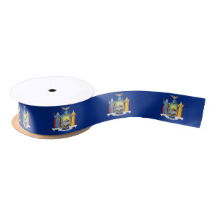 Patriotic Ribbon mit Flag New York, USA Satinband