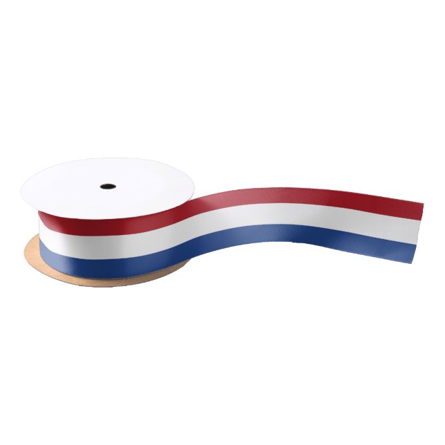 Patriotic Ribbon mit Flagge der Niederlande Satinband (Spule)