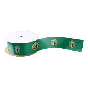 Patriotic Ribbon mit Flagge des Washingtoner Staat Satinband