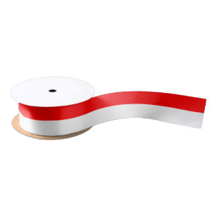 Patriotic Ribbon mit Flagge Indonesiens Satinband