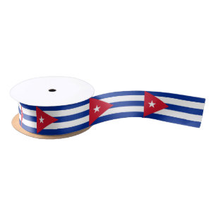 Patriotic Ribbon mit Flagge Kubas Satinband