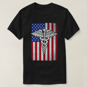 Patriotic RN Registered Nurse USA American Flag T-Shirt