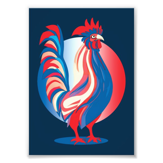 Patriotic Rooster Fotodruck (Vorne)