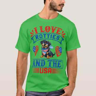 Patriotic Rottie Dog 1 T-Shirt