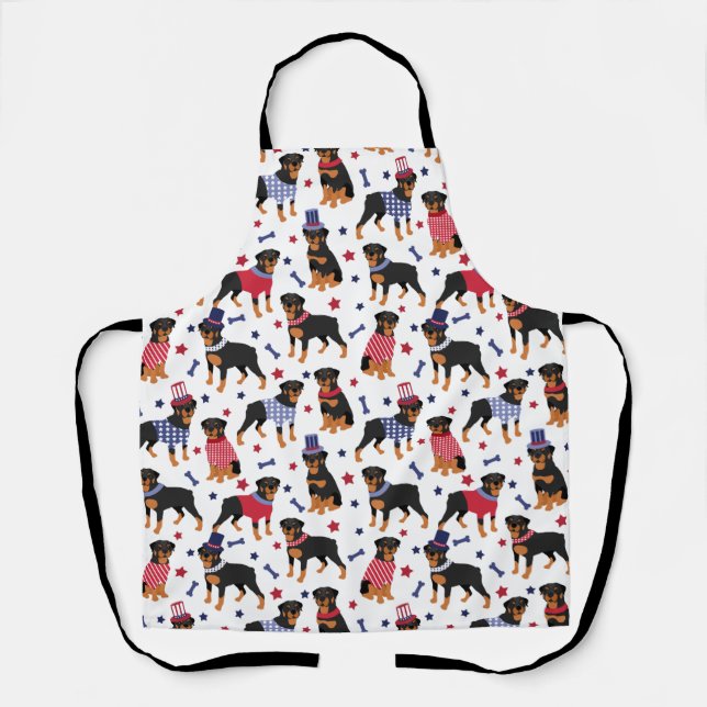 Patriotic Rottweiler Pattern Schürze (Vorderseite)