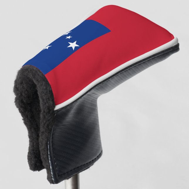 Patriotic Samoa Island Fahne Golf Headcover (3/4 Vorderseite)