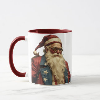 Patriotic Santa Clause Tasse