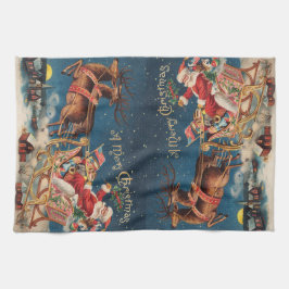 Patriotic Santa Geschirrtuch