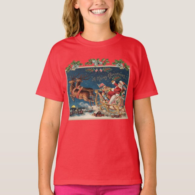Patriotic Santa - Kinder T-Shirt (Vorderseite)