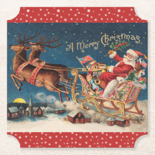 Patriotic Santa Untersetzer