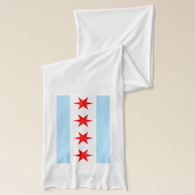Patriotic Scarf mit Flagge von Chicago, Illinois Schal (Links)